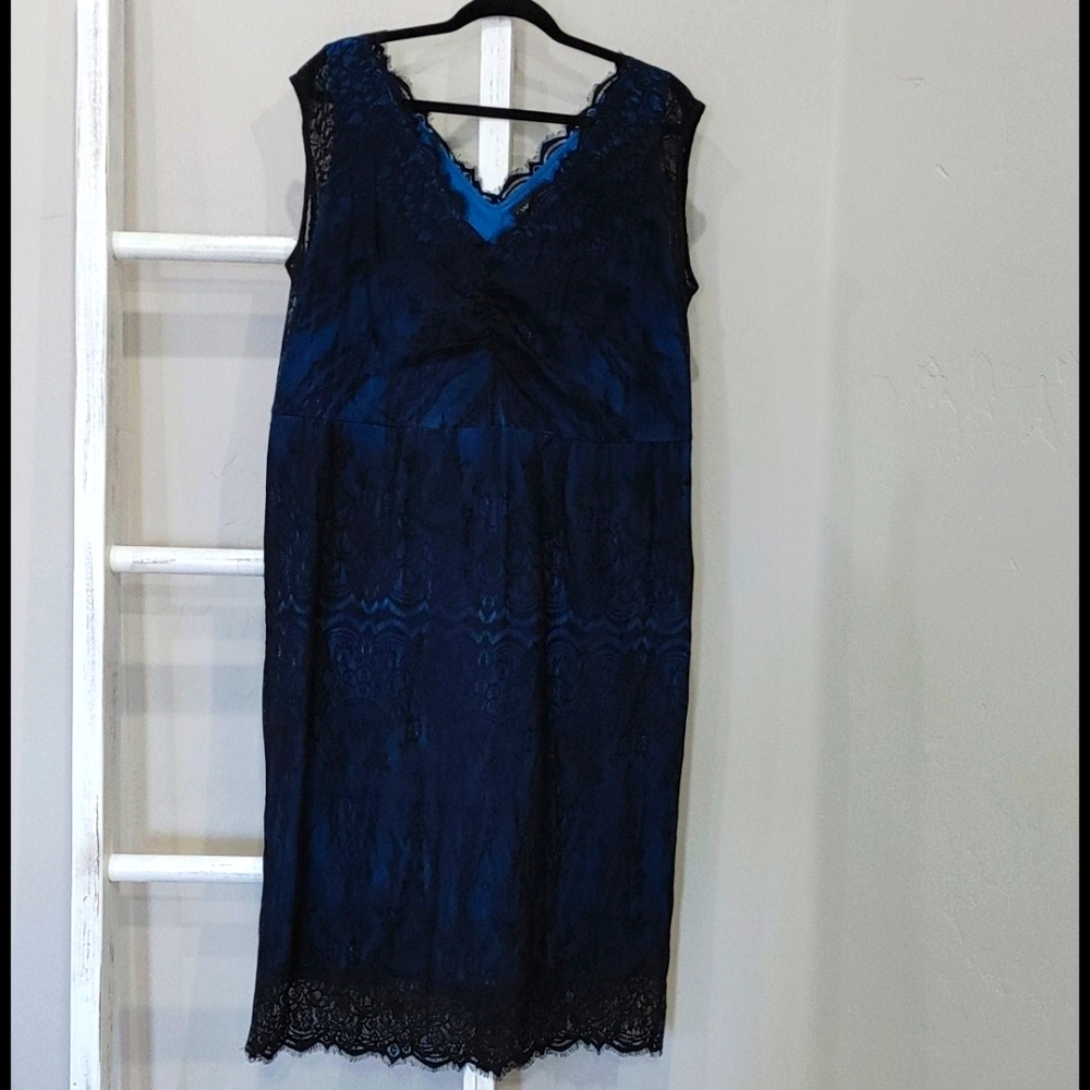 Lace overlay dress